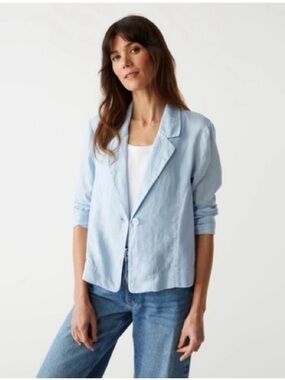 MICHAEL STARS Pearson Ribbed Mix Blazer Size M